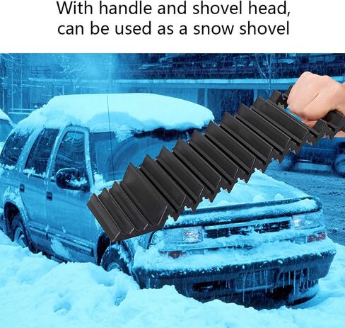 Multifunctional Car Wheel Anti-slip Mat, Tyre Traction Grip for Snow, Black ABS, 33 x 15 x 2.5 cm in Kuwait