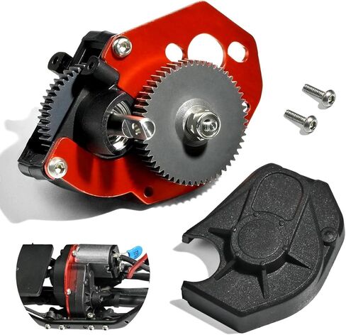 علبة تروس نقل كاملة SCX24 مع ترس نقل فولاذي 0.3 Mod لمحور SCX24 Deadbolt C10 JLU Gladiator Bronco 1/24 RC ترقية السيارة الزاحفة، وموثوقية متانة محسنة in Kuwait