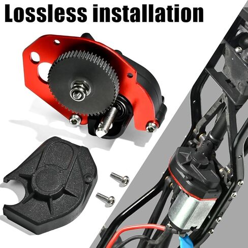 علبة تروس نقل كاملة SCX24 مع ترس نقل فولاذي 0.3 Mod لمحور SCX24 Deadbolt C10 JLU Gladiator Bronco 1/24 RC ترقية السيارة الزاحفة، وموثوقية متانة محسنة in Kuwait
