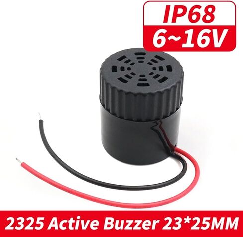 1pcs 2325 Active Piezoelectric Buzzer 23*25MM High Decibel IP68 Waterproof 12V Buzzer Alarm Sealed Waterproof 6-16V 23x25MM in Kuwait