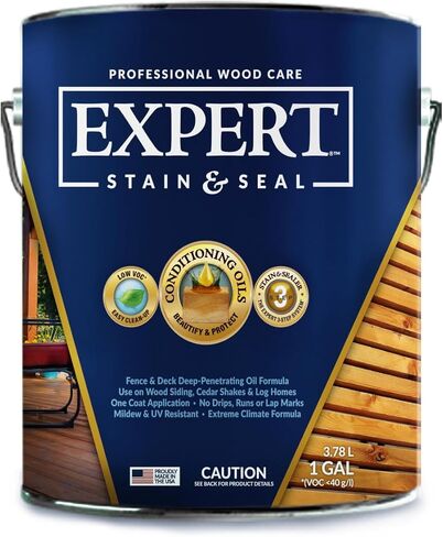 Semi-Transparent 1 Gallon Oil-Based Sealer Expert Stain and Seal (Pecan) in Kuwait
