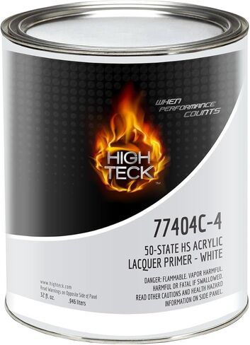 High Teck Products 77404C-4 50-State High Solids Acrylic Lacquer Primer-white-QT in Kuwait