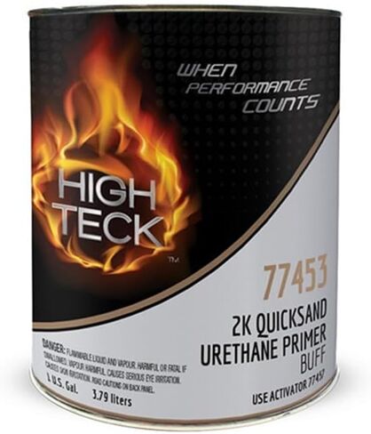 منتجات High Teck 77453-1 2K Quicksand Urethane Primer، 1 جالون، برتقالي، 3.66 رطل/جالون من المركبات العضوية المتطايرة، خلط 4:1 in Kuwait