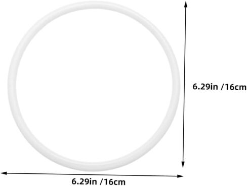 Zerodeko 10pcs Plastic Macrame Rings for DIY Dream Catcher Floral Wreath Craft Hoops Small Circle Ring Set for Weddings and Decorations in Kuwait