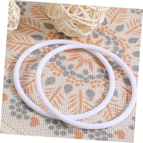 Zerodeko 10pcs Plastic Macrame Rings for DIY Dream Catcher Floral Wreath Craft Hoops Small Circle Ring Set for Weddings and Decorations in Kuwait