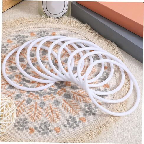 Zerodeko 10pcs Plastic Macrame Rings for DIY Dream Catcher Floral Wreath Craft Hoops Small Circle Ring Set for Weddings and Decorations in Kuwait