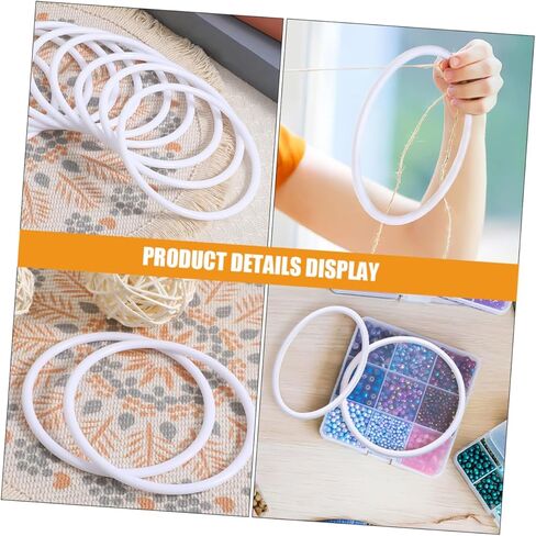 Zerodeko 10pcs Plastic Macrame Rings for DIY Dream Catcher Floral Wreath Craft Hoops Small Circle Ring Set for Weddings and Decorations in Kuwait