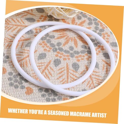 Zerodeko 10pcs Plastic Macrame Rings for DIY Dream Catcher Floral Wreath Craft Hoops Small Circle Ring Set for Weddings and Decorations in Kuwait