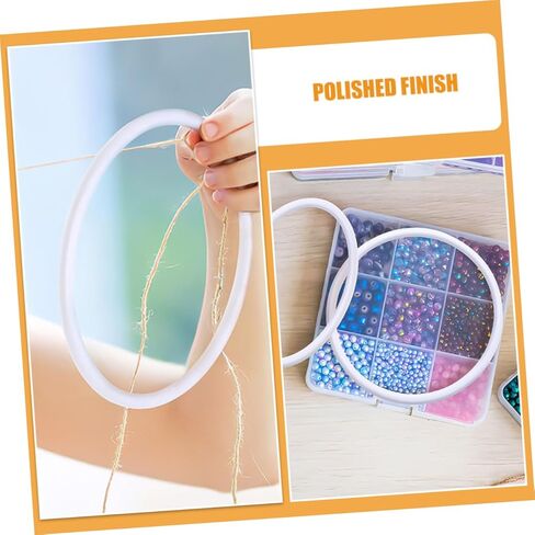 Zerodeko 10pcs Plastic Macrame Rings for DIY Dream Catcher Floral Wreath Craft Hoops Small Circle Ring Set for Weddings and Decorations in Kuwait