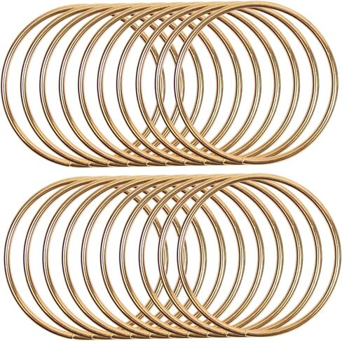 Metal Rings for Crafts, 20pcs 10cm Flower Wreath Hoops, DIY Dream Catcher Rings, Floral Hoops for Making Wedding Wreath Decorations in Kuwait