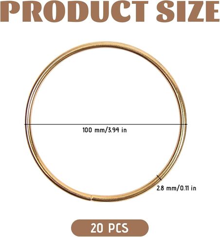 Metal Rings for Crafts, 20pcs 10cm Flower Wreath Hoops, DIY Dream Catcher Rings, Floral Hoops for Making Wedding Wreath Decorations in Kuwait