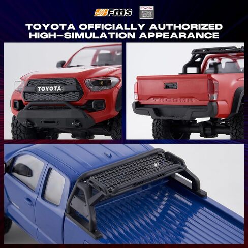 FMS FCX24 TOYOTA TACOMA 1/24 RC Crawler 4x4 RC Truck Crawler, Official Licensed Scale RC Rock Crawler with 2-Speed Transmission, High Torque Motor, All-Metal Bearings, RTR RC Car for Adults (GRAY) in Kuwait