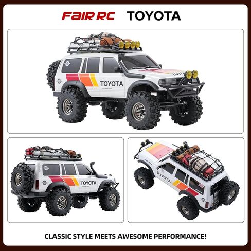 Fms FairRC FCX18S LC80 S Tri-Color Mod 1/18 RC Crawler, 2-Speed Transmission Mini RC Crawler, RC Rock Crawler 4x4 with Portal Axles, RTR Hobby Grade RC Truck & RC Car for Adults and Beginner in Kuwait
