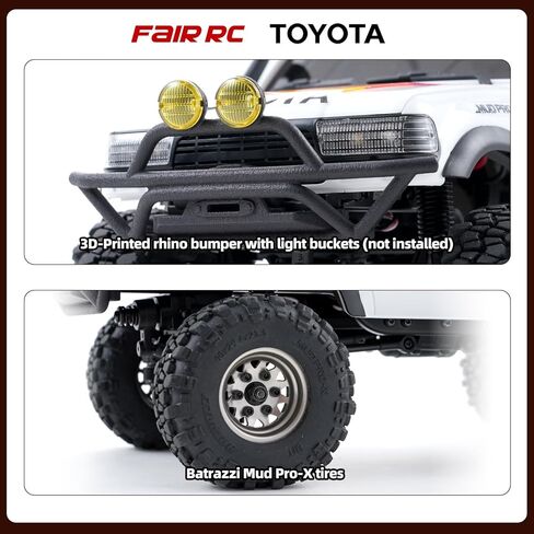 Fms FairRC FCX18S LC80 S Tri-Color Mod 1/18 RC Crawler, 2-Speed Transmission Mini RC Crawler, RC Rock Crawler 4x4 with Portal Axles, RTR Hobby Grade RC Truck & RC Car for Adults and Beginner in Kuwait