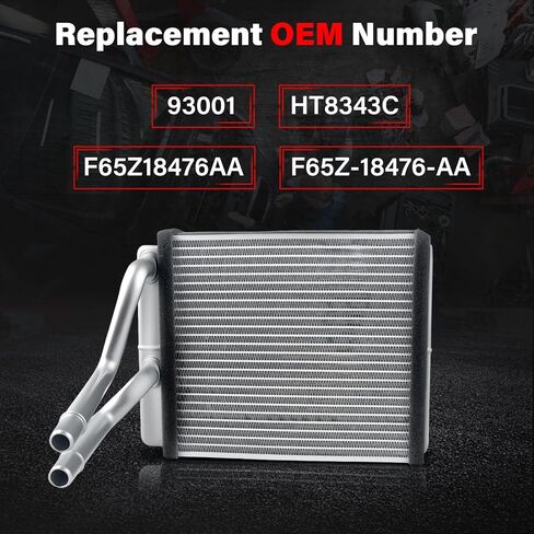 قلب سخان HVAC متوافق مع 1997-2003 Ford F150، 2004 F150 Heritage 2004، 1997-1999 F250، 1997-2002 Expedition & 2002-2003 Lincoln Blackwood، 1998-2002 Navigator OEM# 93001 F65Z18476AA HT8343 in Kuwait