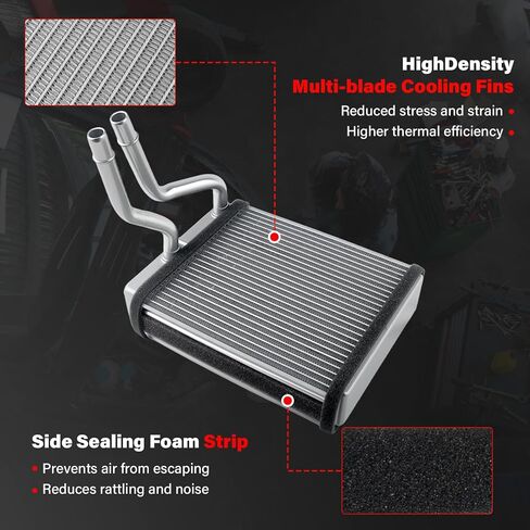 قلب سخان HVAC متوافق مع 1997-2003 Ford F150، 2004 F150 Heritage 2004، 1997-1999 F250، 1997-2002 Expedition & 2002-2003 Lincoln Blackwood، 1998-2002 Navigator OEM# 93001 F65Z18476AA HT8343 in Kuwait