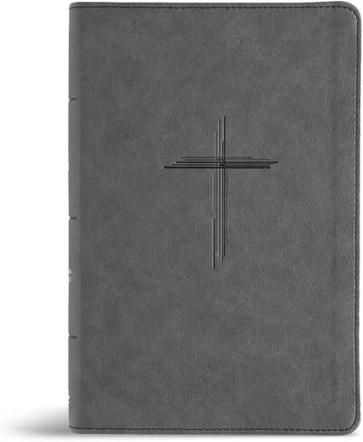 B&H Publishing & Holman Bible 41239X CSB حجم شخصي طباعة عملاقة طبعة دراسة رقمية من جلد الغزال الفحمي كتاب مفهرسة تعمل باللمس من الجلد الناعم in Kuwait