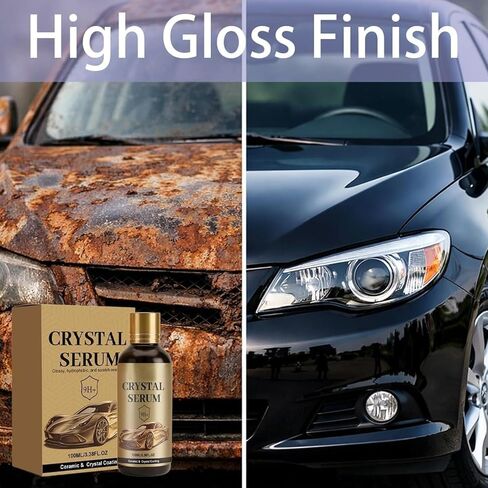 2PCS PTZ Crystal Serum, 100ML Advanced Graphene Crystal Serum Ceramic Coatings for Cars, 9H Graphene Coating, Coatings for Auto Car Paint Protection, Long-Lasting Shine Gloss Hydrophobicty in Kuwait