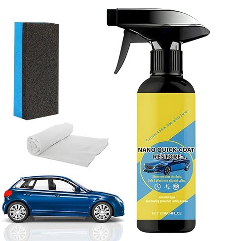 Nano Quick Coat Restore Coating Spray, 2026 Advanced Automobile Quick-Acting Coating Agent, Quick Effect CoatingAgent Spray with Dust Proof and Glazing Effects Long-Lasting Car Showroom Gloss (1Set) in Saudi Arabia