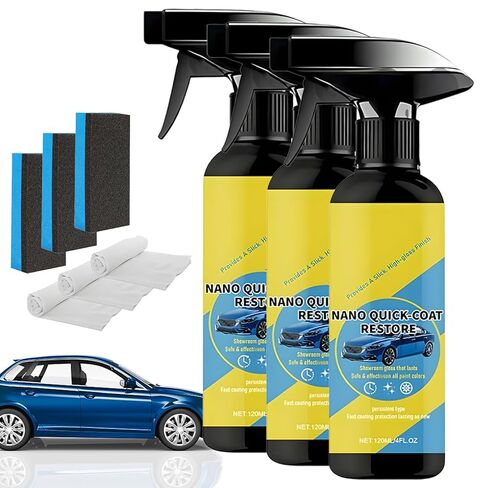 Nano Quick Coat Restore Coating Spray, 2026 Advanced Automobile Quick-Acting Coating Agent, Quick Effect CoatingAgent Spray with Dust Proof and Glazing Effects Long-Lasting Car Showroom Gloss (1Set) in Saudi Arabia