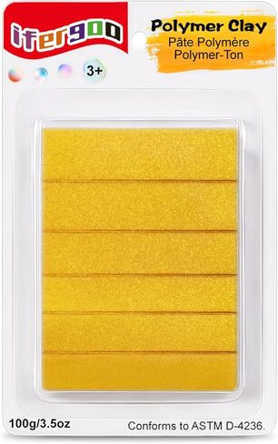 ifergoo Polymer Clay, Oven-Bake Clay, Non Toxic, 3.5 oz. bar, Great for Modeling, Sculpting, Holiday, DIY, Artistic Creation and School Projects. Great for Kids and Beginners (White) in Kuwait