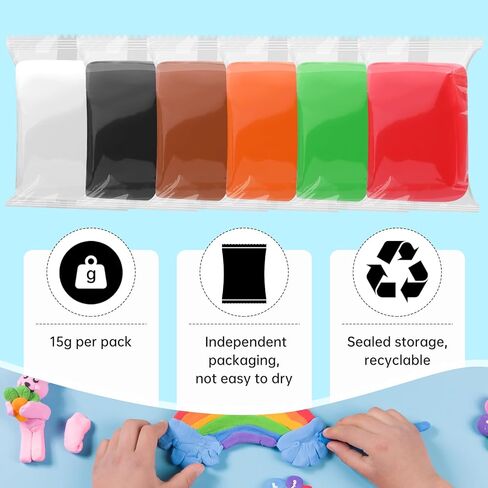 Air Dry Clay, 36 Packs White Air Dry Foam Clay, 19oz Soft Modeling Clay Super Light Weight Air Dry Clay Perfect for Arts Crafts in Saudi Arabia