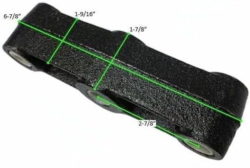 EQ-R2 5-1/2" قضيب معادل زنبركي ذو أوراق مستقيمة، لـ UFP، عرض زنبركي 1-3/4 بوصة، البطانات 9/16 بوصة، إجمالي 8 بوصة، يناسب نوابض أوراق مزدوجة العين، مقطورات متعددة المحاور in Kuwait