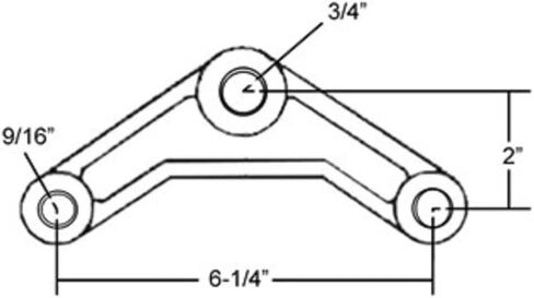 EQ-458 Pair Trailer Leaf Spring Equalizers, EQ-458X2 Double Eye Center Pivot Equalizer Set, Running Gear Replacement Parts for Tandem Axle Utility Cargo Trailers in Kuwait