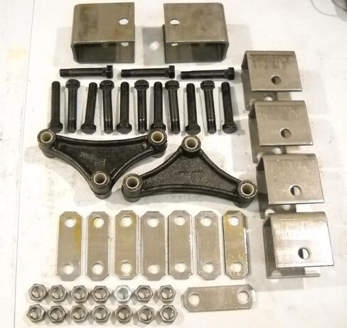 EQ-356 مجموعة شماعات زنبركية للمحور الترادفي، SHK-TA-SB-356E لمجموعة إصلاح تعليق أوراق العربات R وP، تناسب نوابض 3500-7000 رطل 1 3/4 بوصة من العين إلى العين in Kuwait