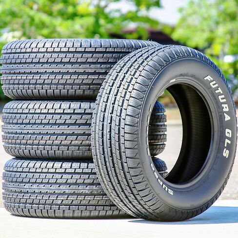 مجموعة من 4 (أربعة) إطارات فوتورا (من كوبر) GLS Super Sport Passenger Car لجميع المواسم - 225/70R14 225/70/14 225/70-14 98T نطاق التحميل SL 4-Ply RWL بأحرف بيضاء مرتفعة in Kuwait