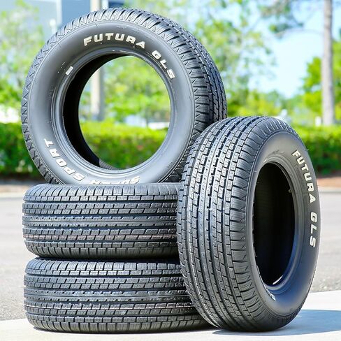 مجموعة من 4 (أربعة) إطارات فوتورا (من كوبر) GLS Super Sport Passenger Car لجميع المواسم - 225/70R14 225/70/14 225/70-14 98T نطاق التحميل SL 4-Ply RWL بأحرف بيضاء مرتفعة in Kuwait