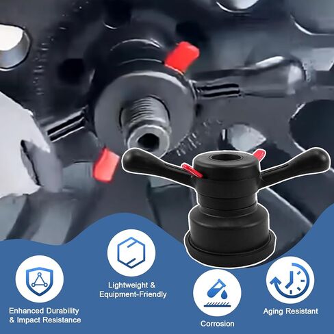 Sporacingrts 40mm x 3mm Wheel Balancer Quick Release Wing Nut Kit for Tire Balancing Machine Quick Clamp Hub Nut with Pressure Cup & Protector Ring in Kuwait