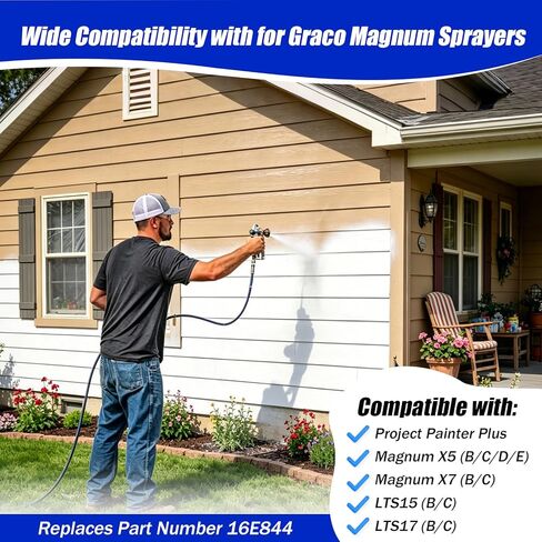 16E844 طقم استبدال صمام المدخل لـ Graco Magnum X5 X7 LTS15 LTS17 بخاخ طلاء بدون هواء، طقم إصلاح صمام مدخل المضخة يعيد شفط الطلاء بخاخ الطلاء in Kuwait