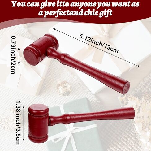 40 Pcs Judge Gavel Prop Mini Wooden Hammers Mallets Cosplay Justice Costume Accessories for Auction Sale Courtroom Party Favors Home Office Decor in Kuwait
