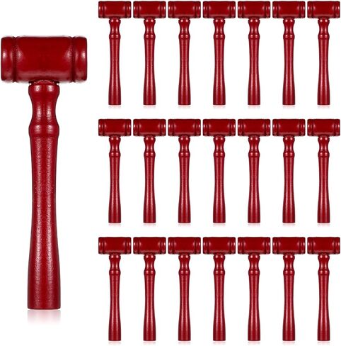 40 Pcs Judge Gavel Prop Mini Wooden Hammers Mallets Cosplay Justice Costume Accessories for Auction Sale Courtroom Party Favors Home Office Decor in Kuwait