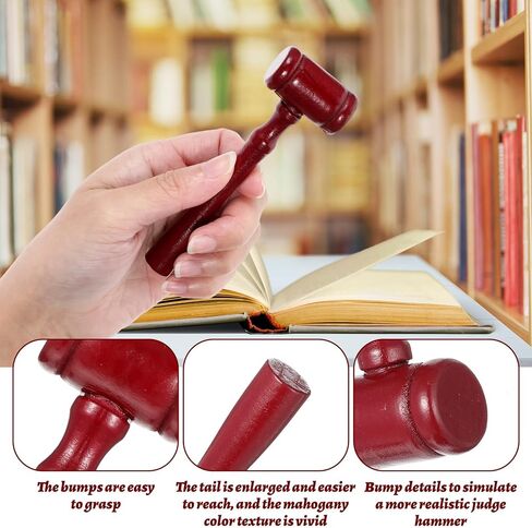 40 Pcs Judge Gavel Prop Mini Wooden Hammers Mallets Cosplay Justice Costume Accessories for Auction Sale Courtroom Party Favors Home Office Decor in Kuwait
