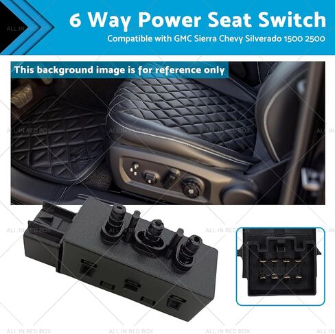 6 Way Power Seat Switch Compatible with GMC Sierra Chevy Silverado 2007-2014 1500 2500 in Kuwait