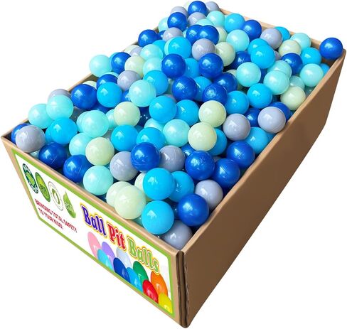 1000Pcs Crushproof Plastic Ball Pit Balls for Kids and Toddlers - Safe Indoor/Outdoor Playtime Spheres - Easy Clean Colorful Assorted Pack - Pastel/White/Multicolored in Kuwait
