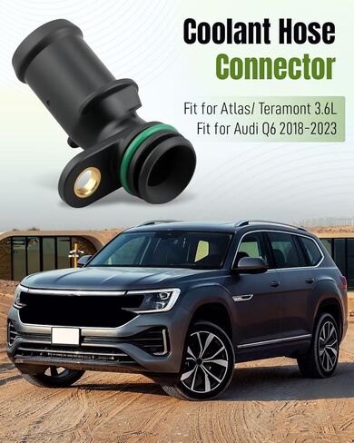 موصل خرطوم المبرد 03H-121-118 مناسب لسيارة Audi Q6 2018-2023 VW Atlas Teramont 3.6L - يستبدل 03H121118 - محول أنبوب التبريد in Kuwait
