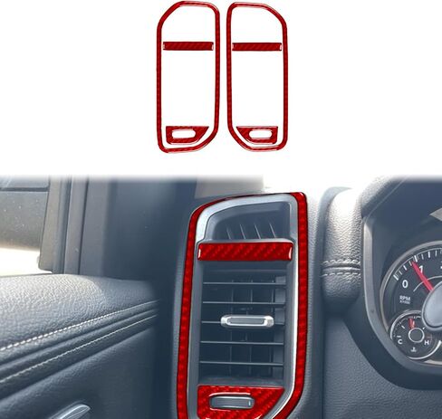 Real Carbon Fiber Car Dash Trim Instrument Decal Speedometer Right Side Cover Sticker Compatible with Dodge RAM 1500/2500/3500 2019-2023 Crew Cab Auto Accessories in Kuwait
