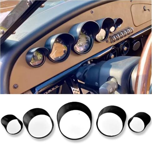 Replacement for Vanderhall Carmel Gauge Covers - Slide On - No Adhesive Needed - Black in Kuwait