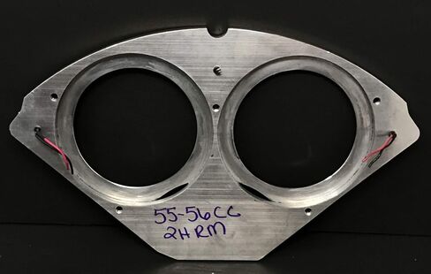 Dolphin Gauges 1955 1956 Chevy Car (2) Gauge Quad Rear Mount Dash Insert - Polished Billet Aluminum in Kuwait