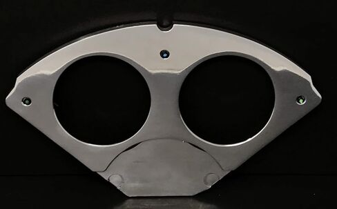 Dolphin Gauges 1955 1956 Chevy Car (2) Gauge Quad Rear Mount Dash Insert - Polished Billet Aluminum in Kuwait