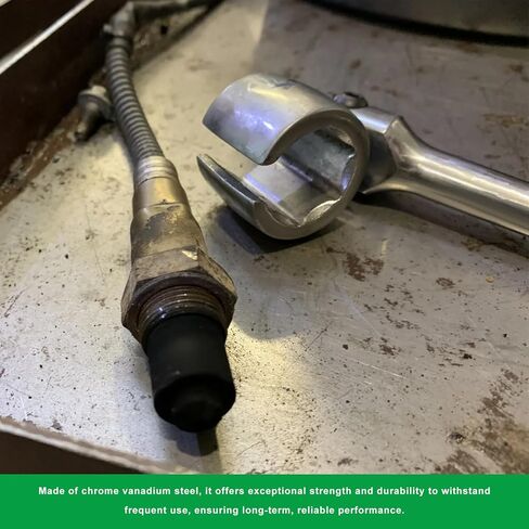 7/8" 22mm Oxygen Sensor Wrench, O2 Sensor Socket Removal Tool with Contour Handle & Flexible Head, Forged Steel Swivel Head Wrench for Oxygen Sensors Removal & Installation in Kuwait