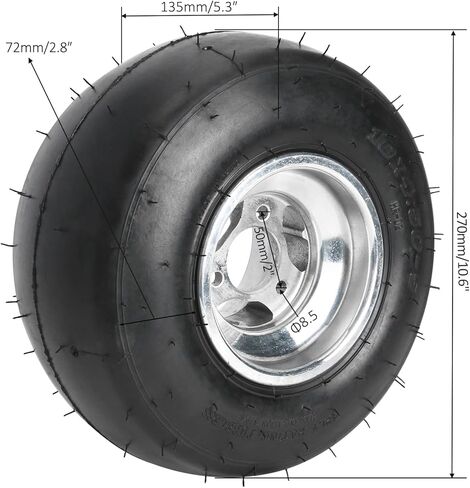 2 قطعة 5 "بوصة عجلة حافة الإطارات 11x7.10-5 10x4.50-5 سباق الذهاب الكارتينغ ترايك الترابية دراجة الذهاب كارت ATV رباعية دراجة ثلاثية العجلات E-الدراجة in Kuwait