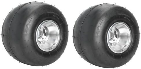10x4.50-5 Go Kart Front Wheel Tire and Rim, Tubeless Slick 4 Ply, 5 Inch Aluminum Rim, 3 Stud 48mm Bolt, Black GoKart Wheel for ATV UTV Drift Trike Scooter (Pair Rear 11x7.10-5 Wheel Tire) in Kuwait