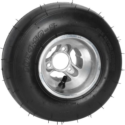 10x4.50-5 Go Kart Front Wheel Tire and Rim, Tubeless Slick 4 Ply, 5 Inch Aluminum Rim, 3 Stud 48mm Bolt, Black GoKart Wheel for ATV UTV Drift Trike Scooter (Pair Rear 11x7.10-5 Wheel Tire) in Kuwait