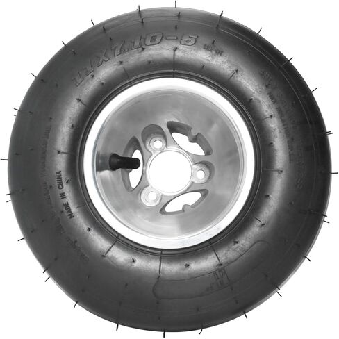 10x4.50-5 Go Kart Front Wheel Tire and Rim, Tubeless Slick 4 Ply, 5 Inch Aluminum Rim, 3 Stud 48mm Bolt, Black GoKart Wheel for ATV UTV Drift Trike Scooter (Pair Rear 11x7.10-5 Wheel Tire) in Kuwait