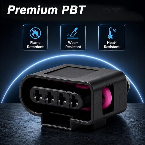 FUSCH 4 قطع طقم إصلاح موصل ملف الإشعال متوافق مع VW Passat Tiguan Beetle Golf Jetta & Audi A3 A4 A5 A6 Q7 TT R8، قابس السرج، استبدال 4B0973724، 4B0-973-724 in Kuwait