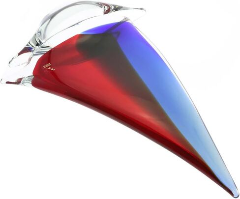GlassOfVenice Murano Glass Large Sailboat - Red Blue Amber in Kuwait